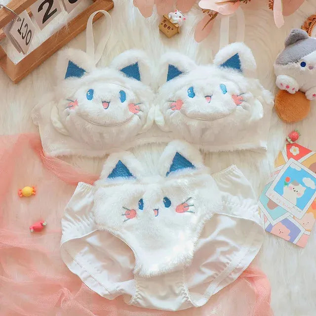 Kitty Design Adorable Bra and Panty Set