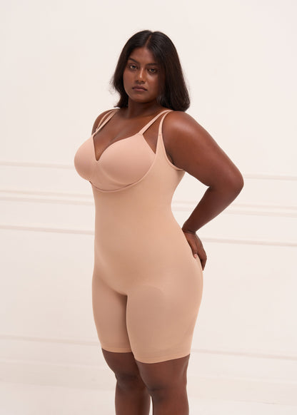Open Bust Butt Lifting Bodysuit