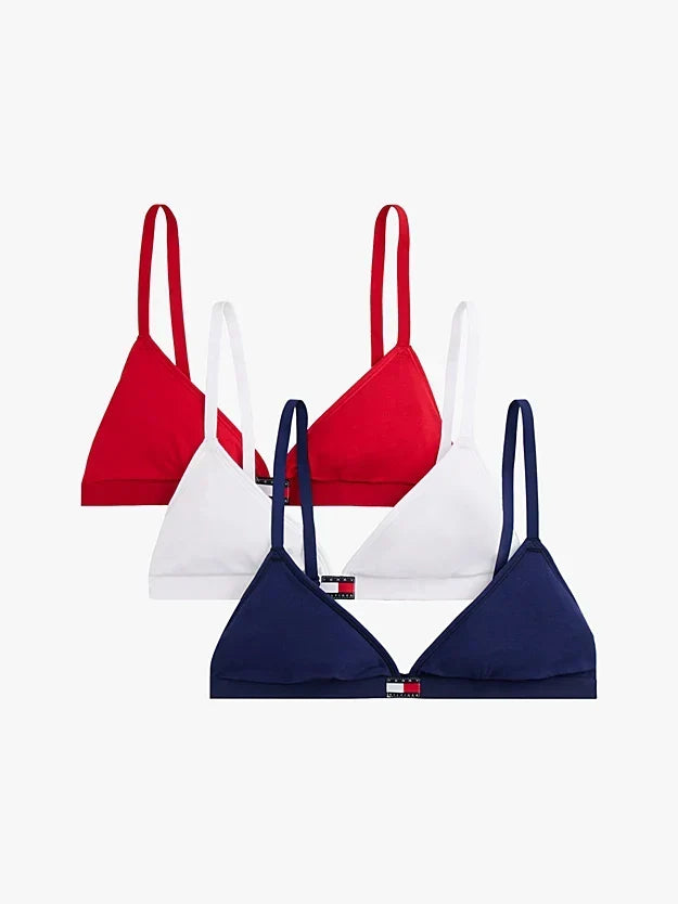Tommy Hilfiger Heritage Logo Triangle Bras – 3-Pack