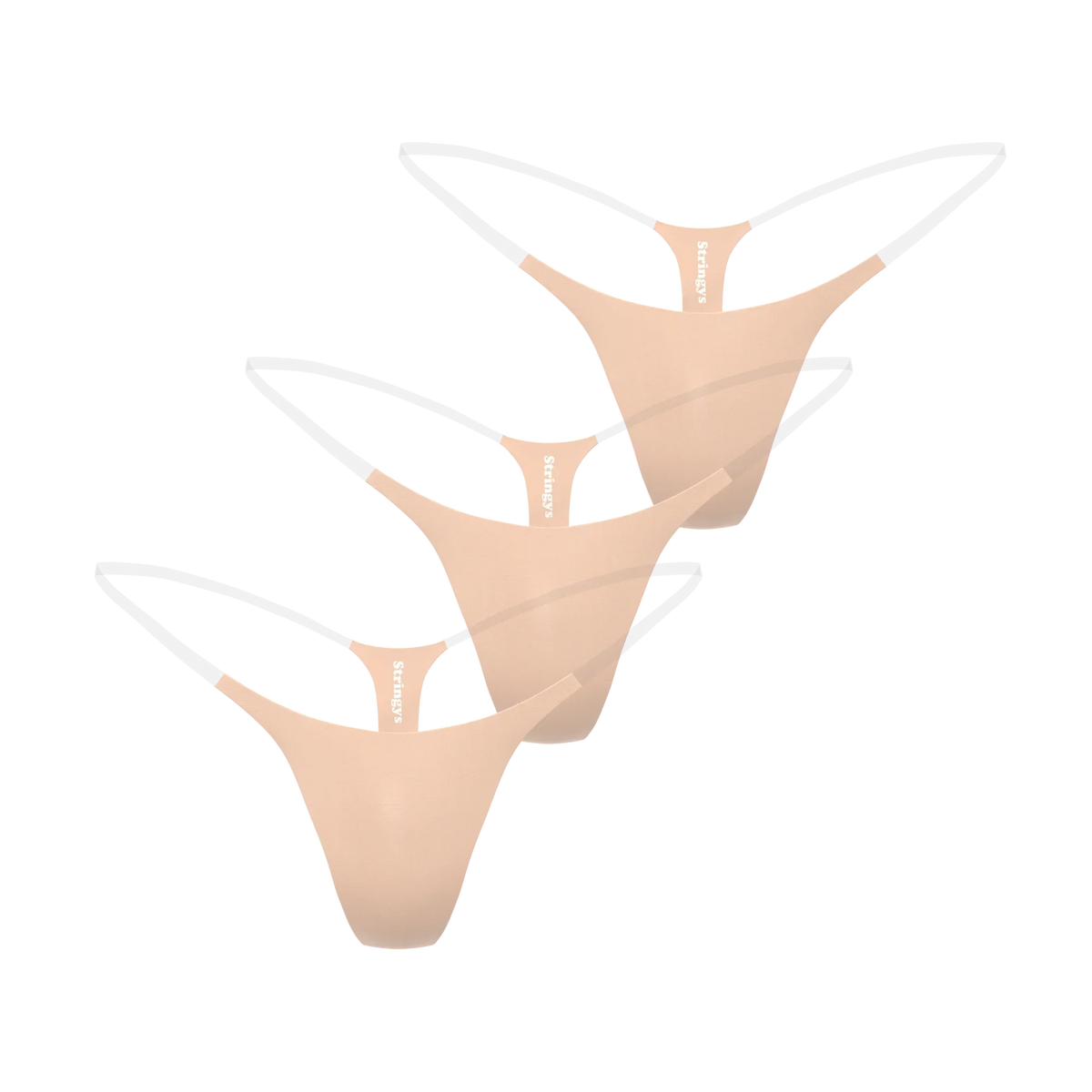 3 PACK NUDE INVISIBLE UNDERWEAR